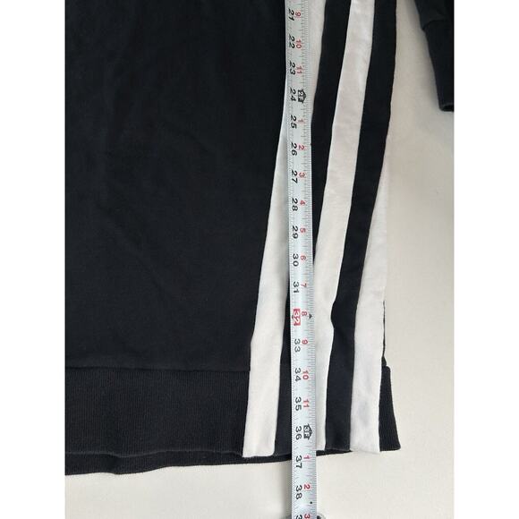 Adidas Equipment Black White Stripe Mock Neck Sweater Sweatshirt Dress Small - Picture 9 of 9